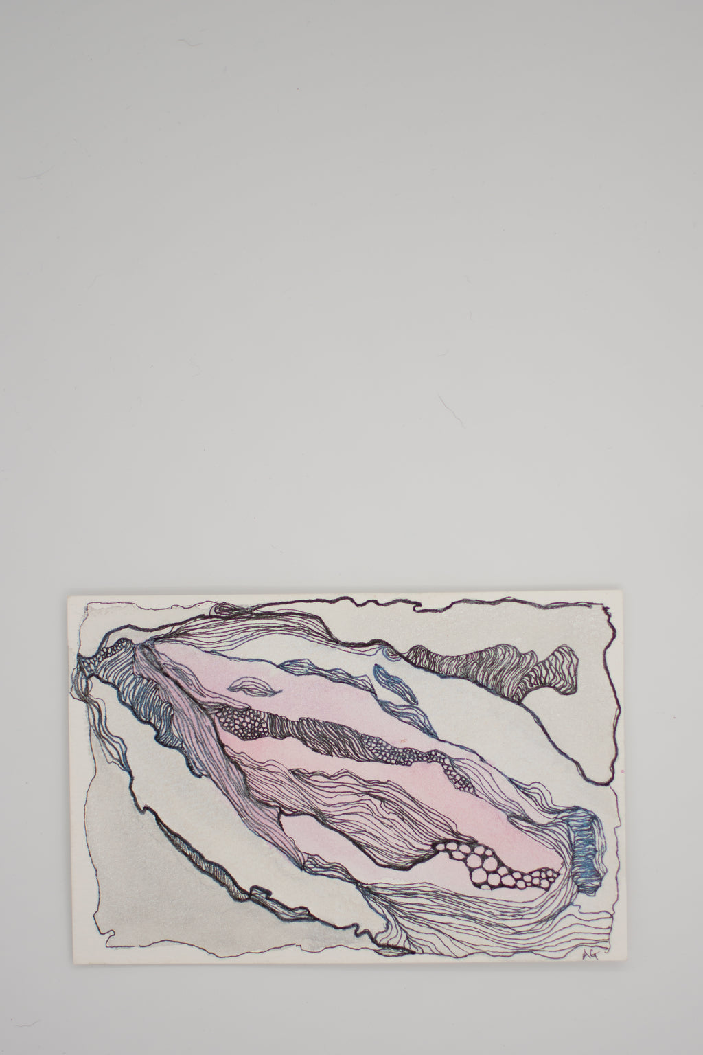Ocean Wash & Lines: Ain't No Fluke | Original Watercolour & Ink Painting