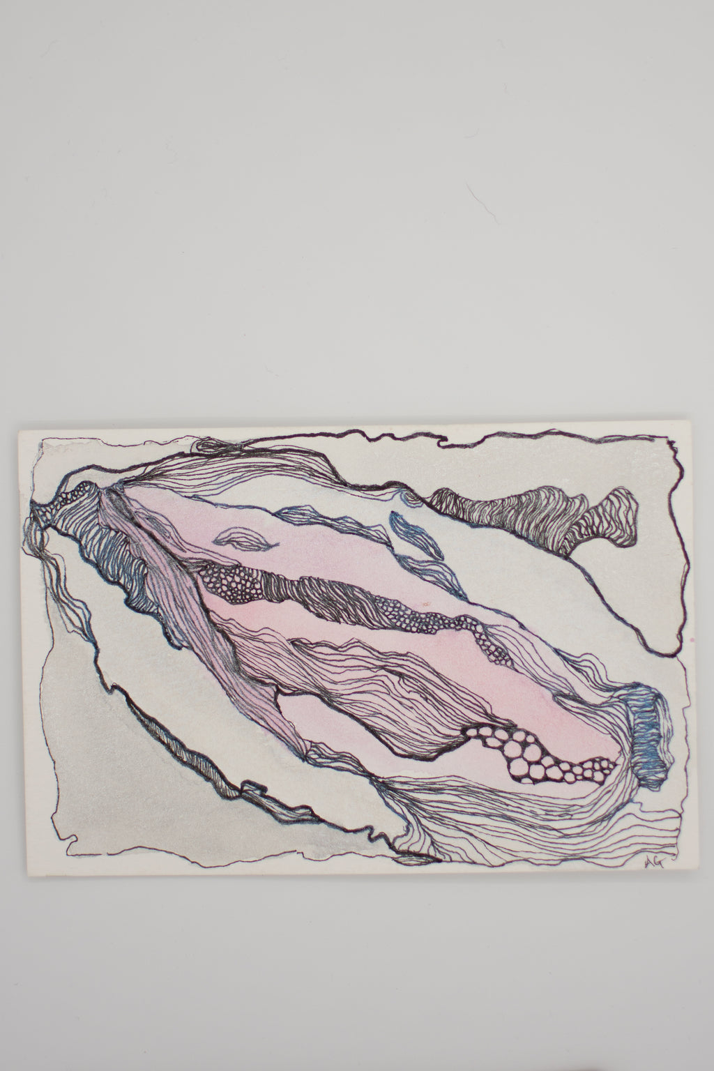 Ocean Wash & Lines: Ain't No Fluke | Original Watercolour & Ink Painting