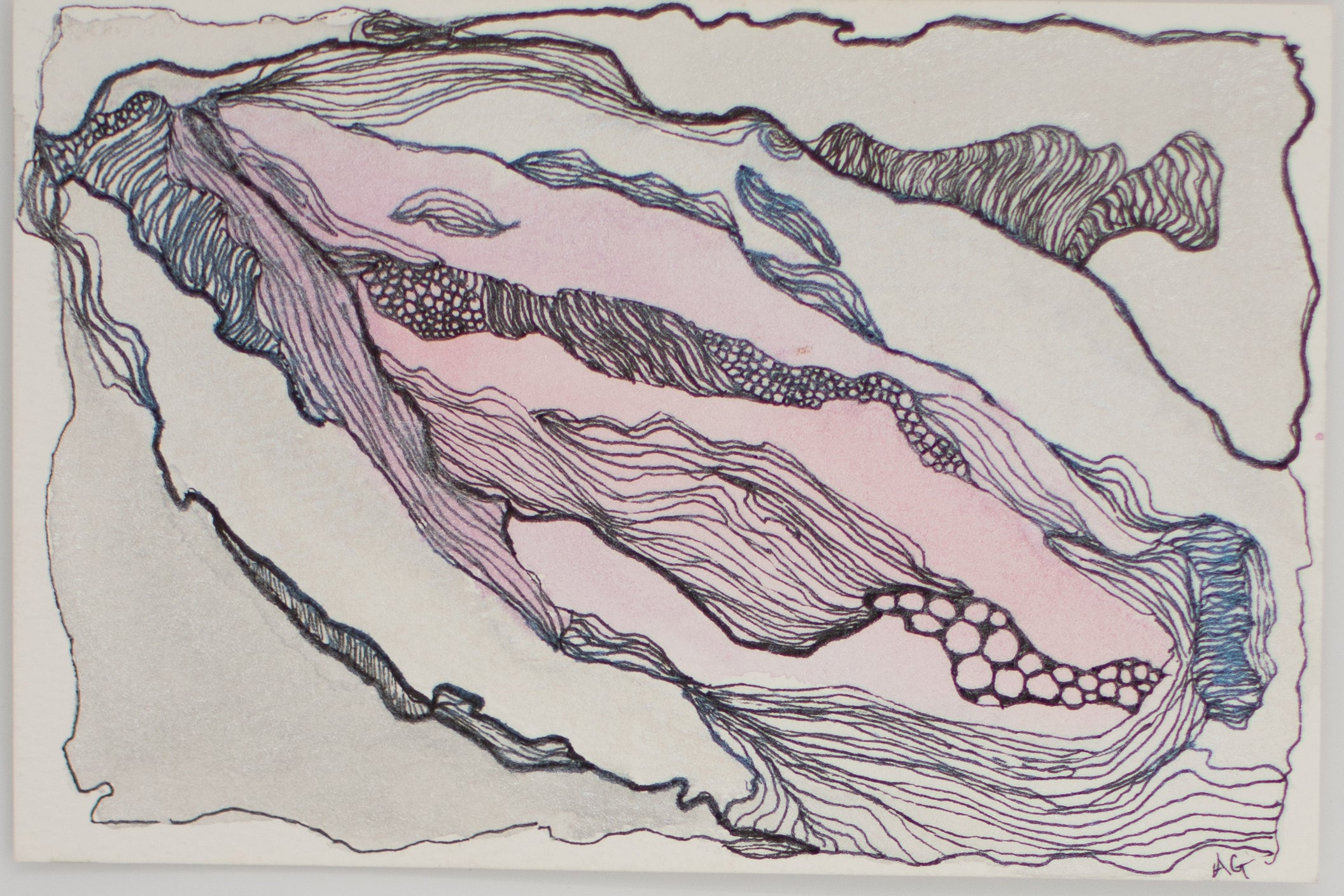 Ocean Wash & Lines: Ain't No Fluke | Original Watercolour & Ink Painting