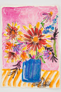 Flowers for Friends #35: Never Pick the Bluebonnets (Texas Homesick) | Original Mixed-Media Floral Painting