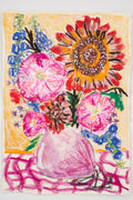 Flowers for Friends #31: I am The Princess, I am the Princess(Texas Homesick) | Original Mixed-Media Floral Painting