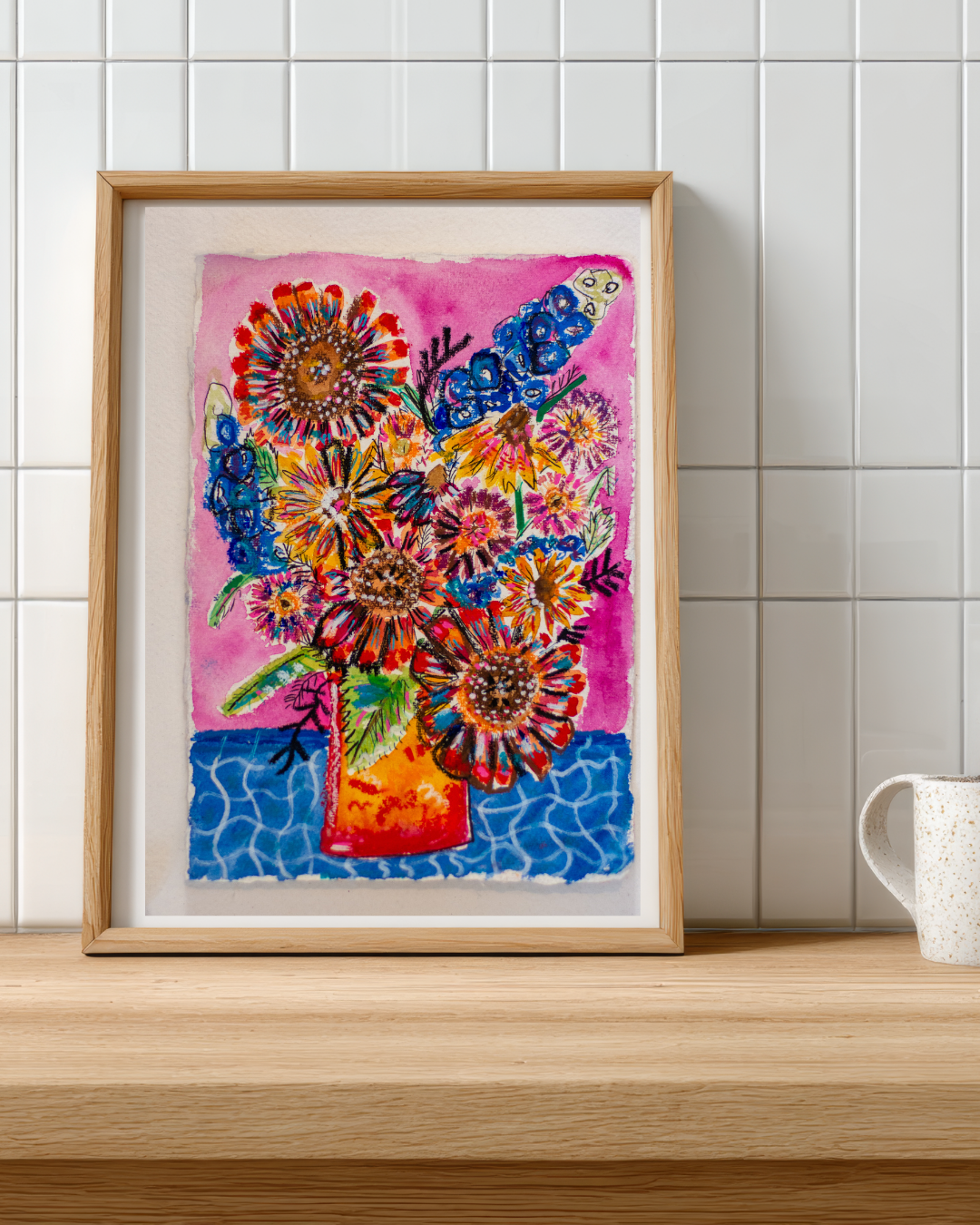 Flowers for Friends #41: Did you eat? (Ways to Say I Love You) | Original Mixed-Media Floral Painting