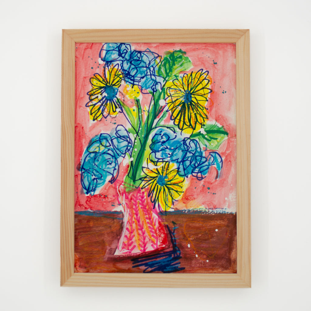 Flowers for Friends #5: Don't Be a Snob | Original Mixed-Media Floral Painting