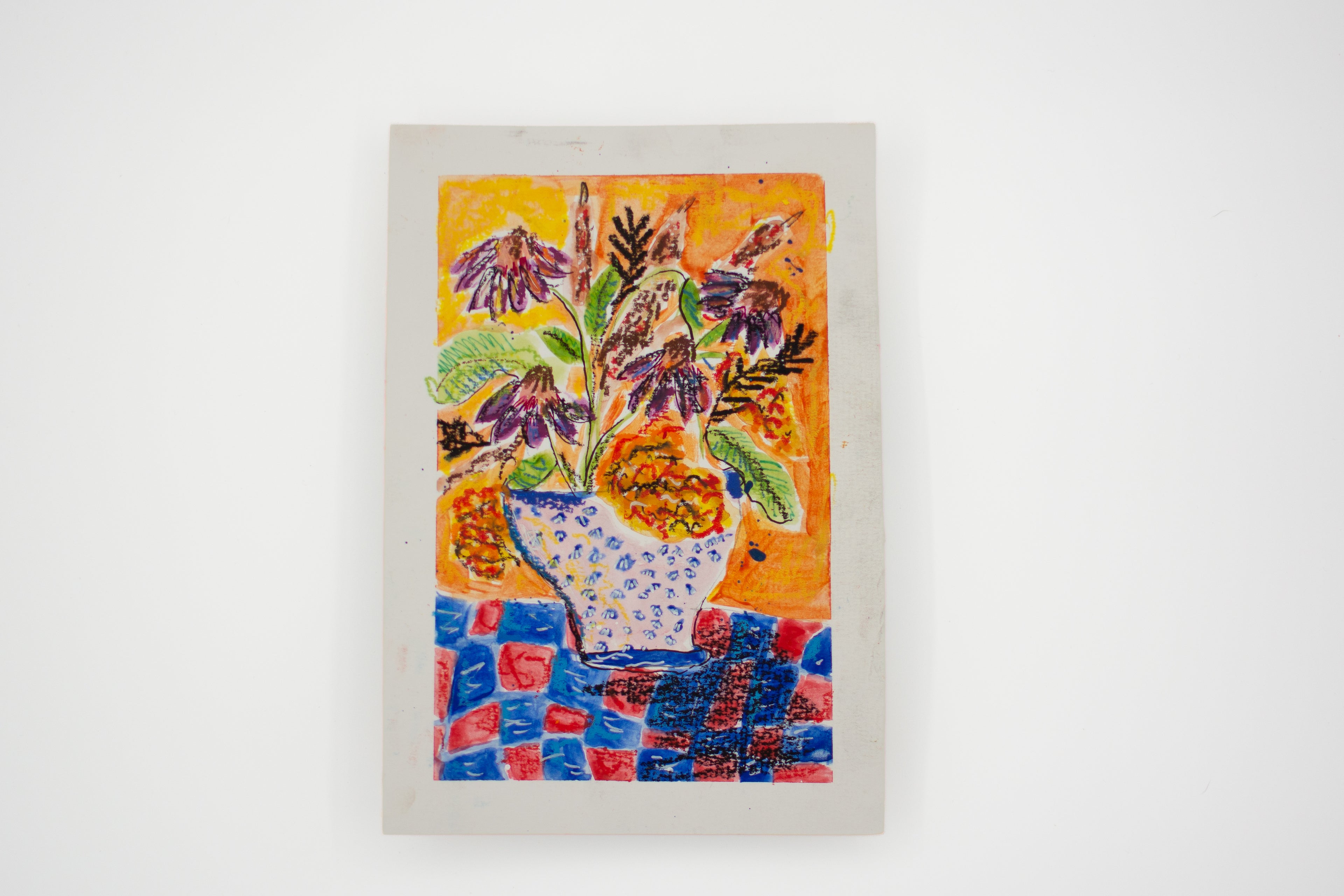 Flowers for Friends #1: David Painted Flowers and So Will I | Original Mixed-Media Floral Painting