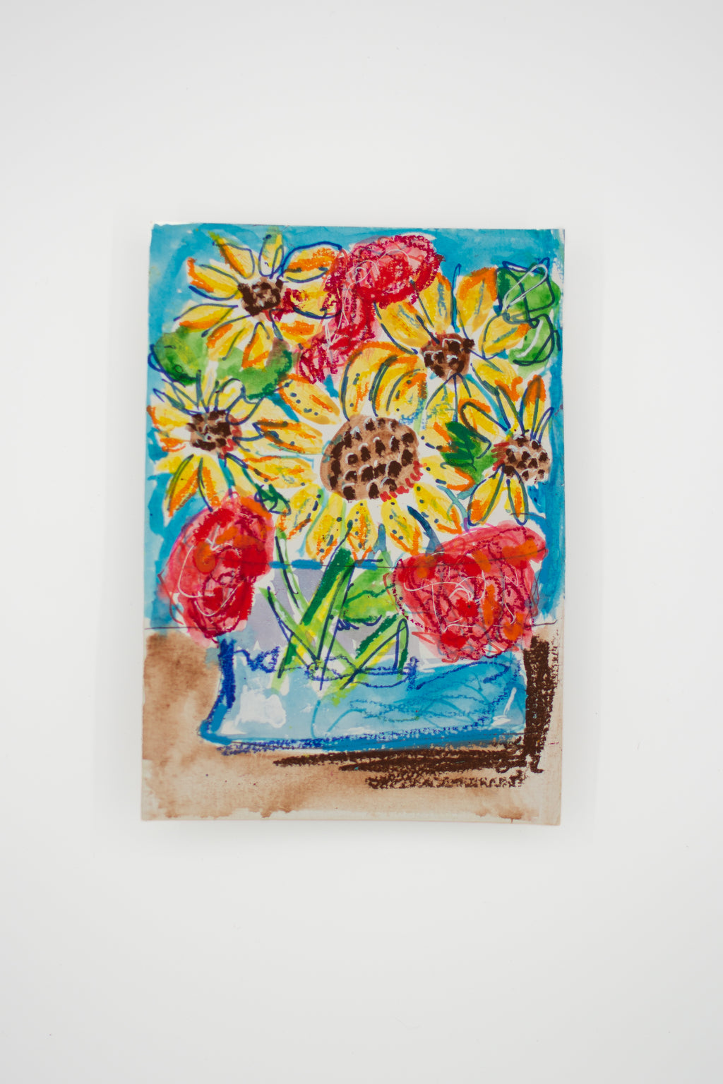 Flowers for Friends #6: Never Too Good for Flowers | Original Mixed-Media Floral Painting