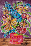 Flowers for Friends #10: Thank God Grandma is So Brave | Original Mixed-Media Floral Painting