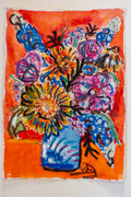 Flowers for Friends #36: I called Your Mom (Ways to Say I Love You) | Original Mixed-Media Floral Painting