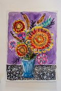Flowers for Friends #40: Here's a Glass of Water (Ways to Say I Love You) | Original Mixed-Media Floral Painting