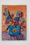 Flowers for Friends #17: It All Started Over Coffee | Original Mixed-Media Floral Painting