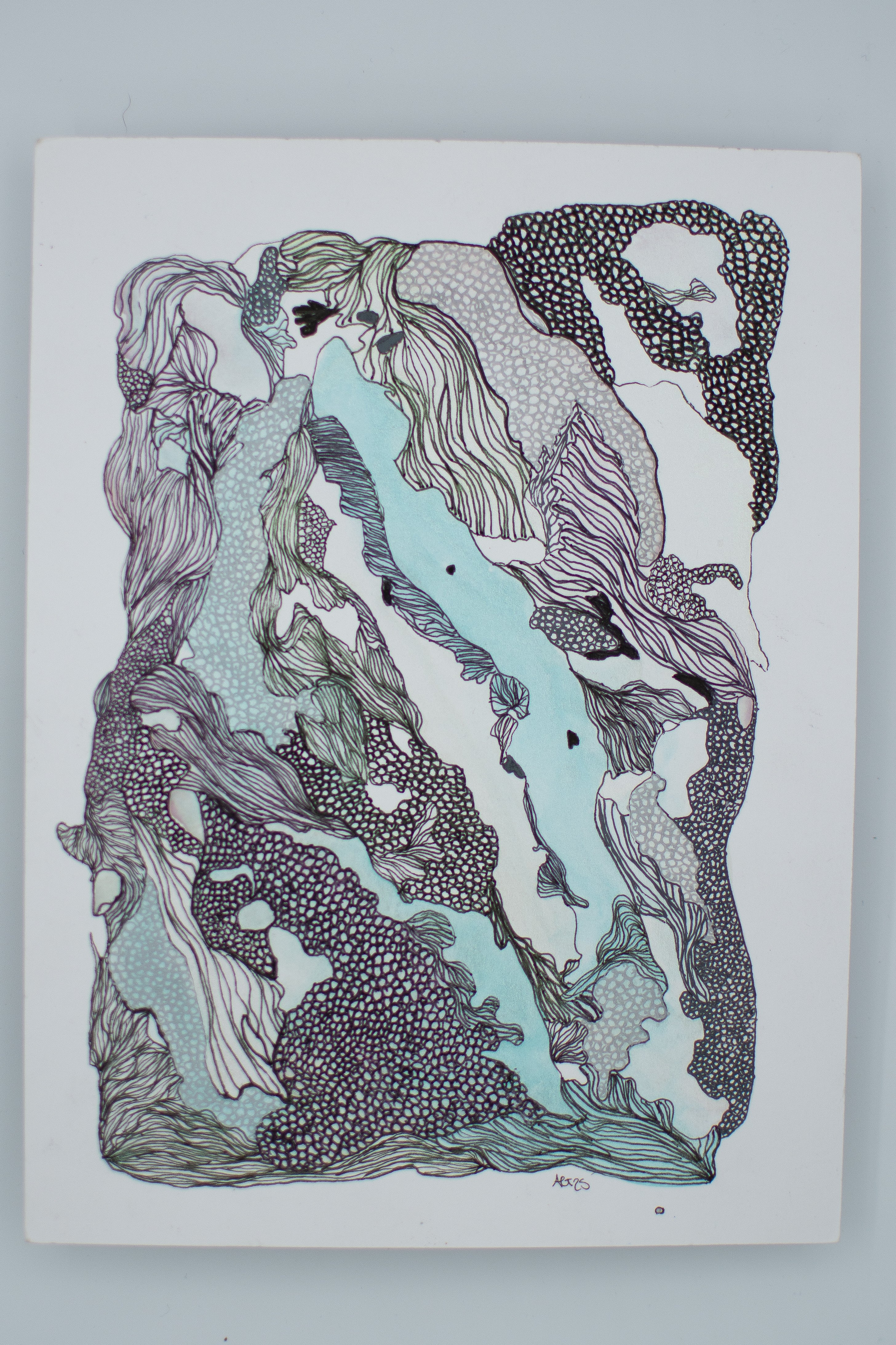 Ocean Wash & Lines: It's Time to Go Deeper | Original Watercolour & Ink Painting