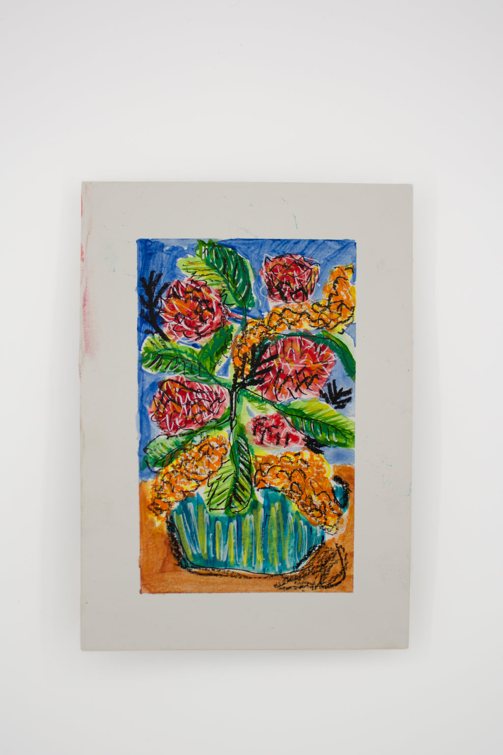 Flowers for Friends #2: My Lucky Number is Fourteen | Original Mixed-Media Floral Painting