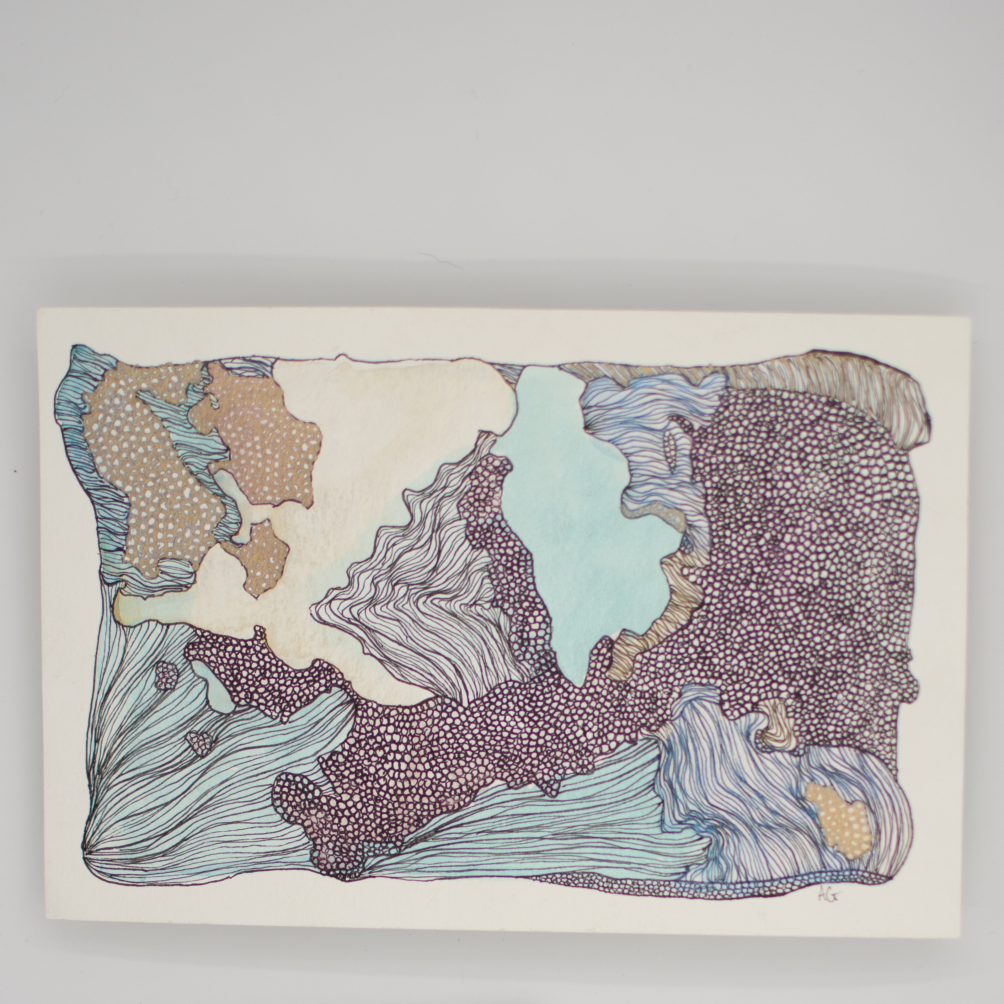Ocean Wash & Lines: Reach Out and Grab It | Original Watercolour & Ink Painting