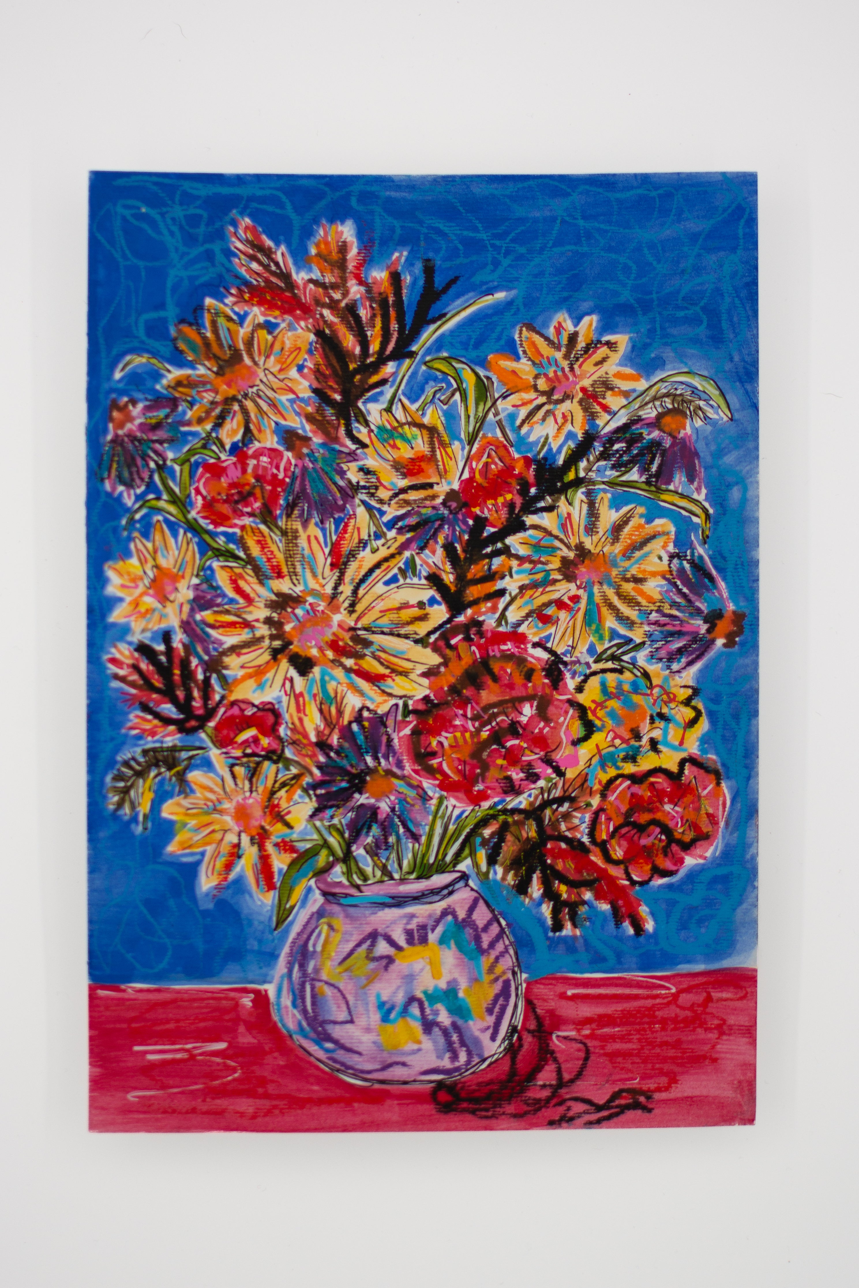 Flowers for Friends #15: This Could Really Turn Into Something | Original Mixed-Media Floral Painting