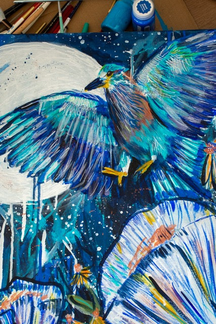 Moon Gardens: You Belong Here | Original Large-Format Acrylic Painting on Canvas