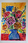 Flowers for Friends #24: You're Funny and Everyone Likes You | Original Mixed-Media Floral Painting